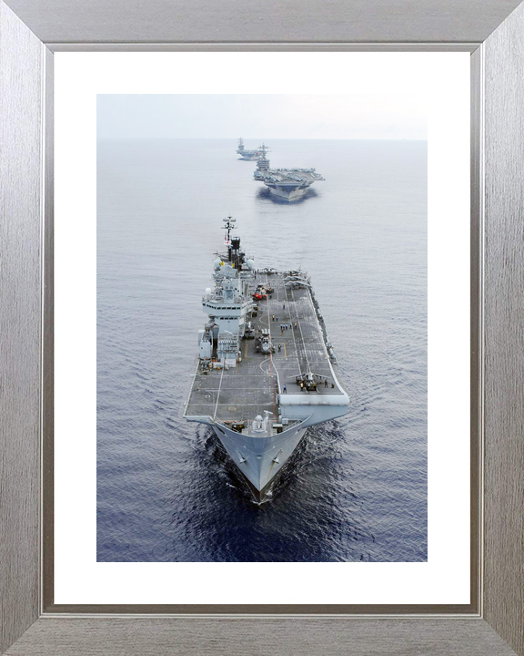HMS Illustrious (R06) Royal Navy Invincible Class Aircraft Carrier Carrier Strike Group Photo Print Wall Art Decor - Posters, Prints, & Visual Artwork - by Hampshire Prints (image 6 of 9)