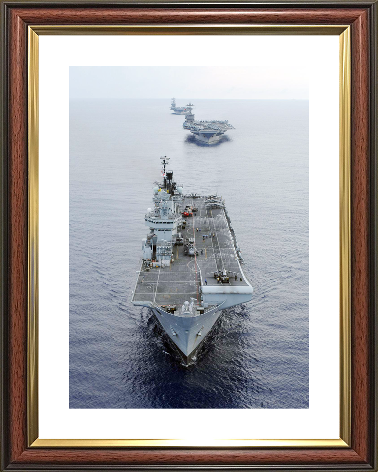 HMS Illustrious (R06) Royal Navy Invincible Class Aircraft Carrier Carrier Strike Group Photo Print Wall Art Decor - Posters, Prints, & Visual Artwork - by Hampshire Prints (image 8 of 9)
