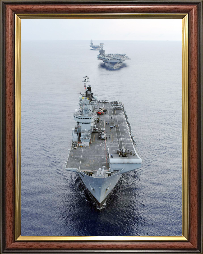 HMS Illustrious (R06) Royal Navy Invincible Class Aircraft Carrier Carrier Strike Group Photo Print Wall Art Decor - Posters, Prints, & Visual Artwork - by Hampshire Prints (image 9 of 9)