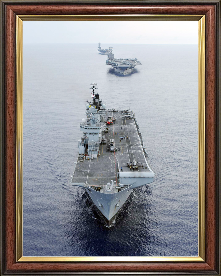 HMS Illustrious (R06) Royal Navy Invincible Class Aircraft Carrier Carrier Strike Group Photo Print Wall Art Decor - Posters, Prints, & Visual Artwork - by Hampshire Prints (image 9 of 9)