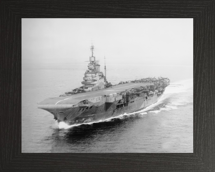 HMS Indomitable 92 Illustrious Class Aircraft Carrier 1943 Aerial Port Side Photo Print - Posters, Prints, & Visual Artwork - by Hampshire Prints (image 3 of 9)