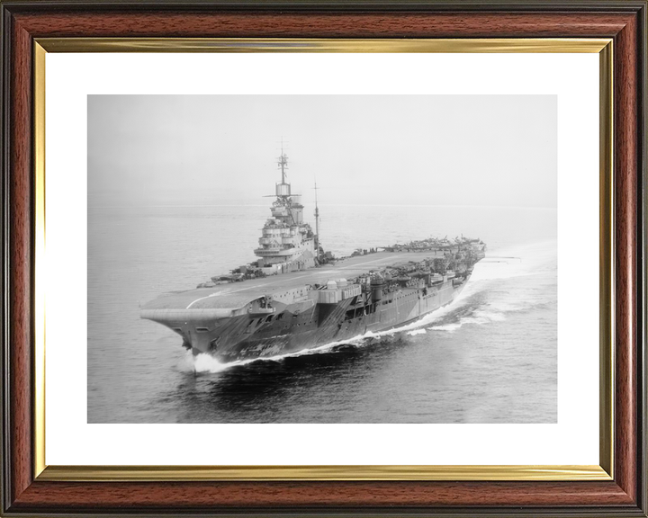 HMS Indomitable 92 Illustrious Class Aircraft Carrier 1943 Aerial Port Side Photo Print - Posters, Prints, & Visual Artwork - by Hampshire Prints (image 8 of 9)