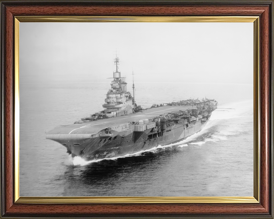 HMS Indomitable 92 Illustrious Class Aircraft Carrier 1943 Aerial Port Side Photo Print - Posters, Prints, & Visual Artwork - by Hampshire Prints (image 9 of 9)