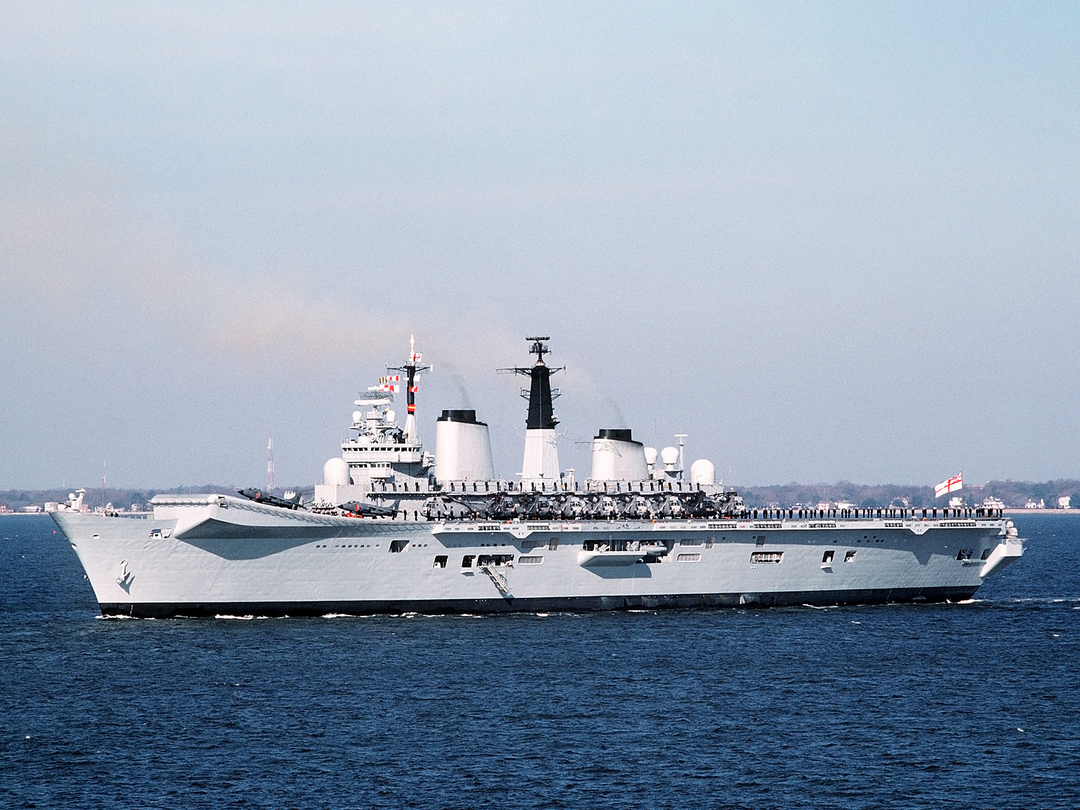 HMS Invincible R05 Invincible Class Aircraft Carrier January 1990 Photo Print - Posters, Prints, & Visual Artwork - by Hampshire Prints (image 1 of 9)