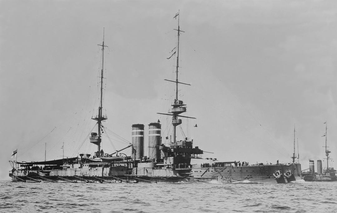 HMS King Edward VII Royal Navy pre dreadnought Battleship Photo Print or Framed Print - Hampshire Prints
