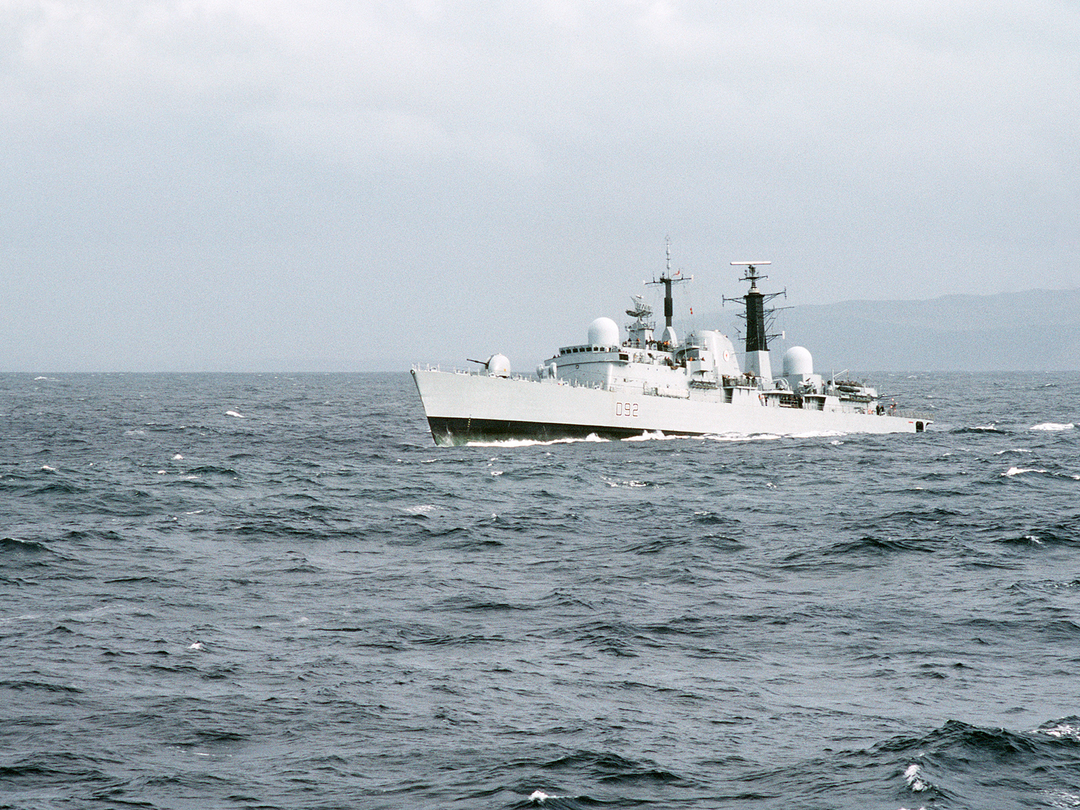 HMS Liverpool D92 Type 42 Destroyer 1986 Riding Waves Photo Print - Posters, Prints, & Visual Artwork - by Hampshire Prints (image 1 of 9)
