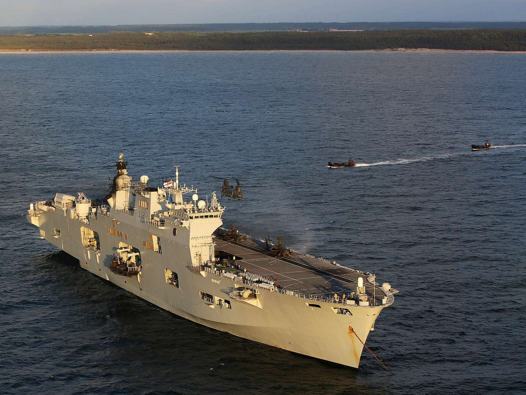 HMS Ocean L12 Landing Platform Helicopter June 2015 At Anchor Photo Print - Posters, Prints, & Visual Artwork - by Hampshire Prints (image 1 of 9)