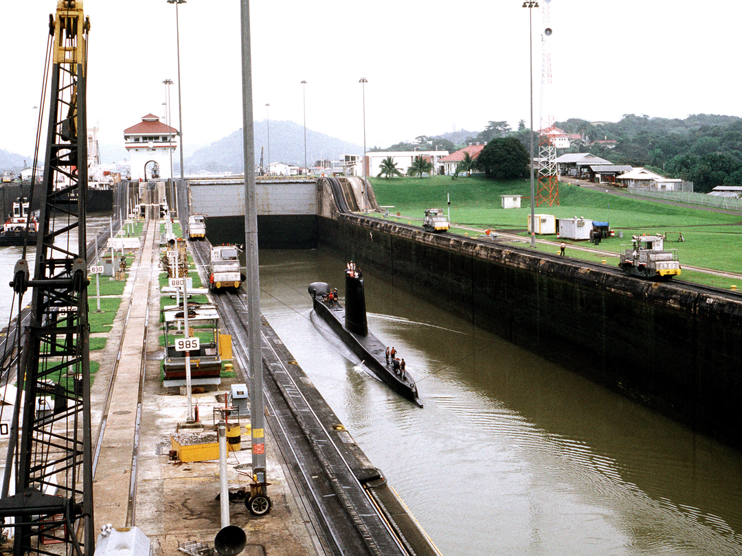 HMS Ocelot S17 Oberon Class Submarine 1989 Panama Canal Miraflores Locks Photo Print - Posters, Prints, & Visual Artwork - by Hampshire Prints (image 1 of 9)