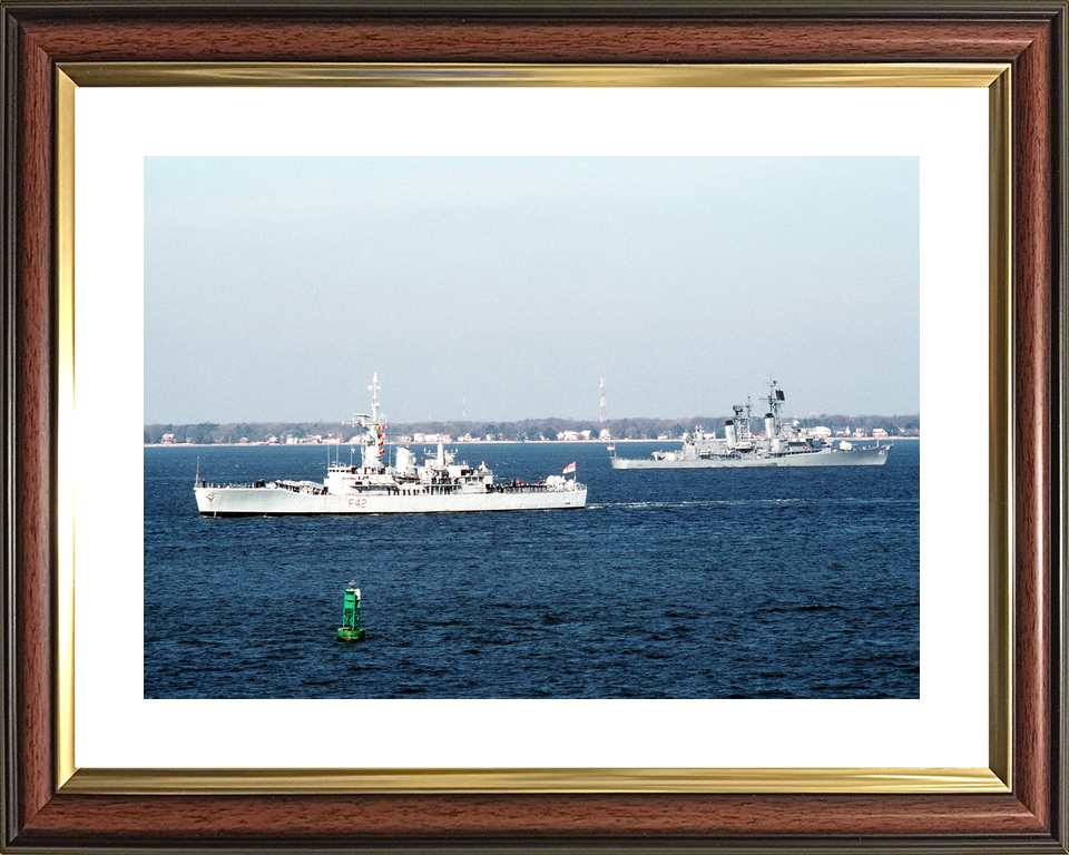 HMS Phoebe F42 Leander Class Frigate January 1990 Starboard Beam View Photo Print - Posters, Prints, & Visual Artwork - by Hampshire Prints (image 8 of 9)