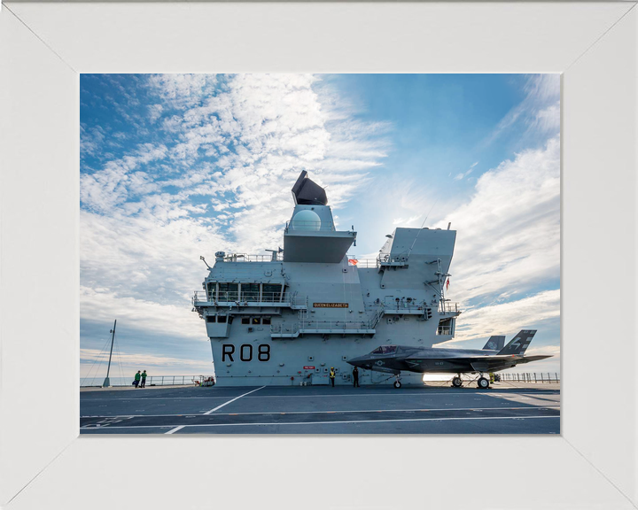 HMS Queen Elizabeth R08 Queen Elizabeth Class Aircraft Carrier Bridge View Photo Print - Posters, Prints, & Visual Artwork - by Hampshire Prints (image 5 of 9)