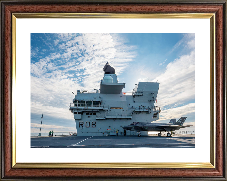 HMS Queen Elizabeth R08 Queen Elizabeth Class Aircraft Carrier Bridge View Photo Print - Posters, Prints, & Visual Artwork - by Hampshire Prints (image 8 of 9)