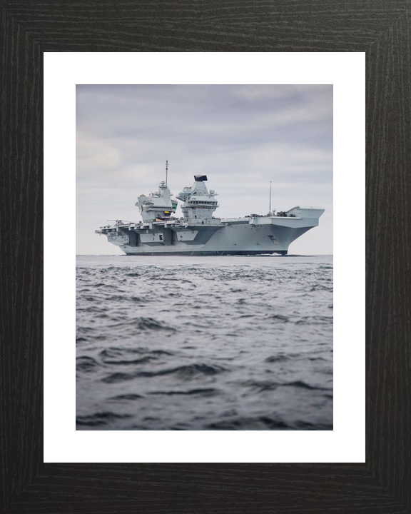 HMS Queen Elizabeth R08 Queen Elizabeth Class Aircraft Carrier Low Starboard View Photo Print - Posters, Prints, & Visual Artwork - by Hampshire Prints (image 2 of 9)