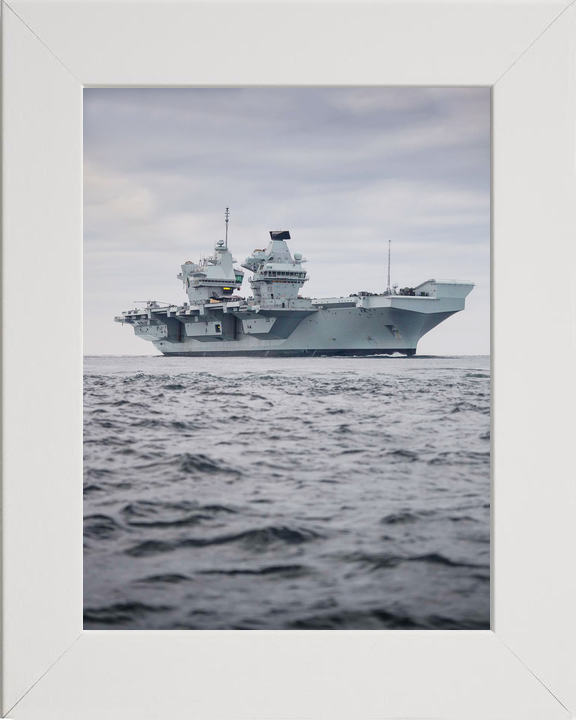 HMS Queen Elizabeth R08 Queen Elizabeth Class Aircraft Carrier Low Starboard View Photo Print - Posters, Prints, & Visual Artwork - by Hampshire Prints (image 5 of 9)