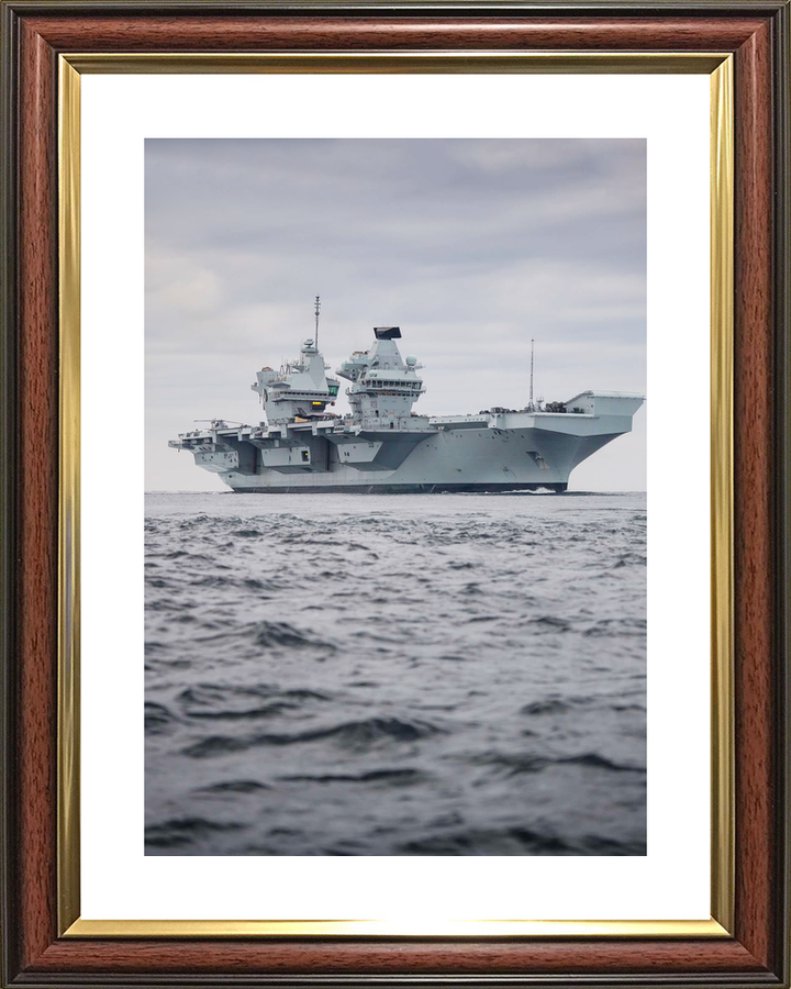 HMS Queen Elizabeth R08 Queen Elizabeth Class Aircraft Carrier Low Starboard View Photo Print - Posters, Prints, & Visual Artwork - by Hampshire Prints (image 8 of 9)