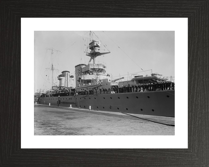 HMS Raleigh 96 1919 Hawkins Class Cruiser January 1922 Photo Print - Posters, Prints, & Visual Artwork - by Hampshire Prints (image 2 of 9)