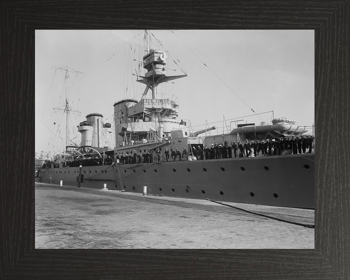 HMS Raleigh 96 1919 Hawkins Class Cruiser January 1922 Photo Print - Posters, Prints, & Visual Artwork - by Hampshire Prints (image 3 of 9)
