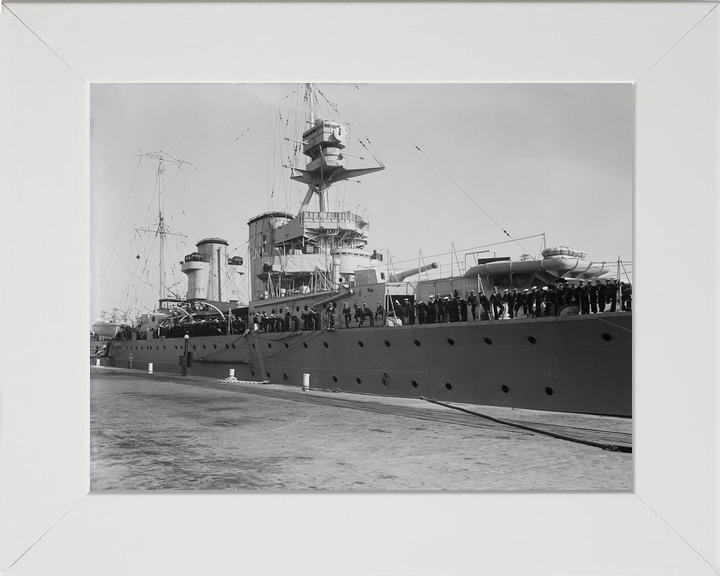 HMS Raleigh 96 1919 Hawkins Class Cruiser January 1922 Photo Print - Posters, Prints, & Visual Artwork - by Hampshire Prints (image 5 of 9)