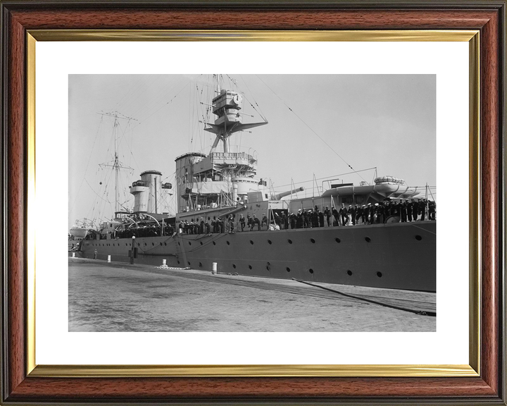 HMS Raleigh 96 1919 Hawkins Class Cruiser January 1922 Photo Print - Posters, Prints, & Visual Artwork - by Hampshire Prints (image 8 of 9)
