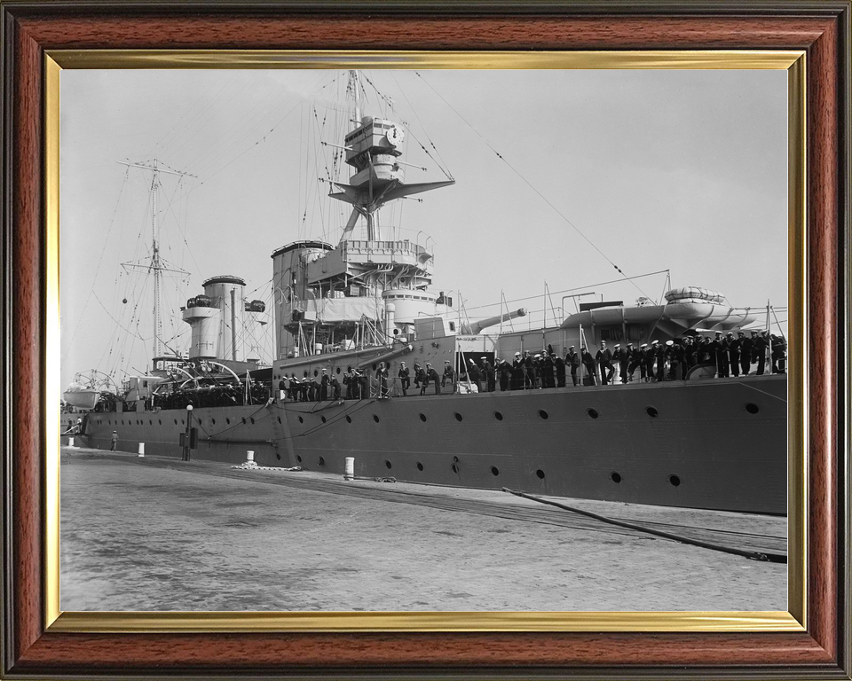 HMS Raleigh 96 1919 Hawkins Class Cruiser January 1922 Photo Print - Posters, Prints, & Visual Artwork - by Hampshire Prints (image 9 of 9)