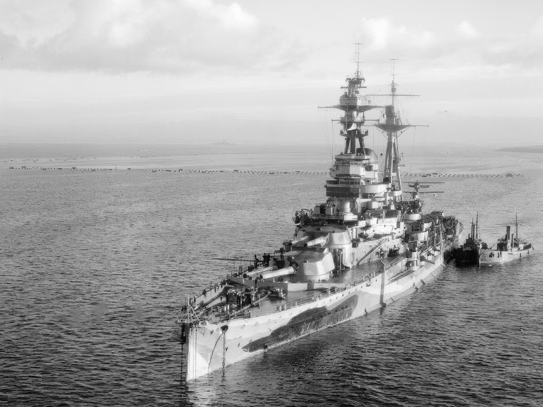 HMS Resolution 09 Revenge Class Battleship Port Bow View Photo Print - Posters, Prints, & Visual Artwork - by Hampshire Prints (image 1 of 9)