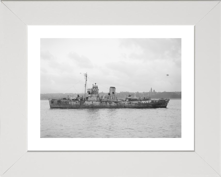 HMS Honeysuckle (K27) Royal Navy Flower Class Corvette Port Side View Photo Print Wall Art Decor - Posters, Prints, & Visual Artwork - by Hampshire Prints (image 4 of 9)