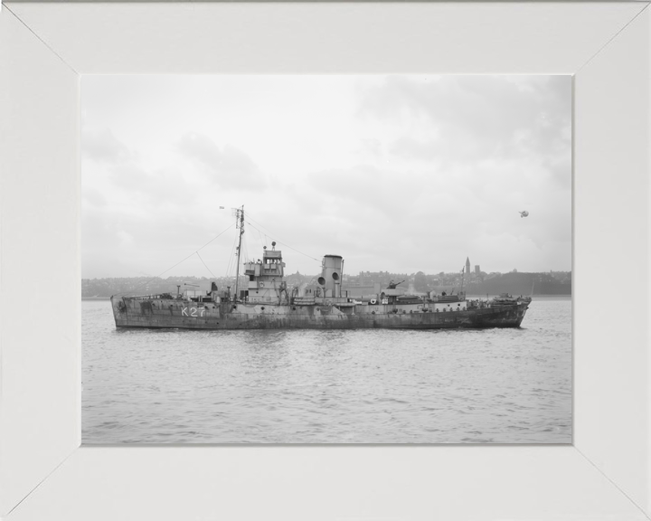 HMS Honeysuckle (K27) Royal Navy Flower Class Corvette Port Side View Photo Print Wall Art Decor - Posters, Prints, & Visual Artwork - by Hampshire Prints (image 5 of 9)