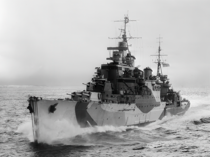 HMS Birmingham (C19) Royal Navy Town Class Light Cruiser Port Bow View Photo Print Wall Art Decor Posters, Prints, & Visual Artwork Hampshire Prints 6 x 4 No Frame No
