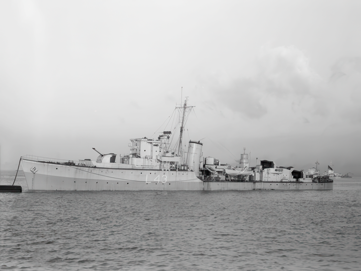 HMS Blackmore (L43) Royal Navy Hunt Class Destroyer At A Buoy Photo Print Wall Art Decor Posters, Prints, & Visual Artwork Hampshire Prints 6 x 4 No Frame No