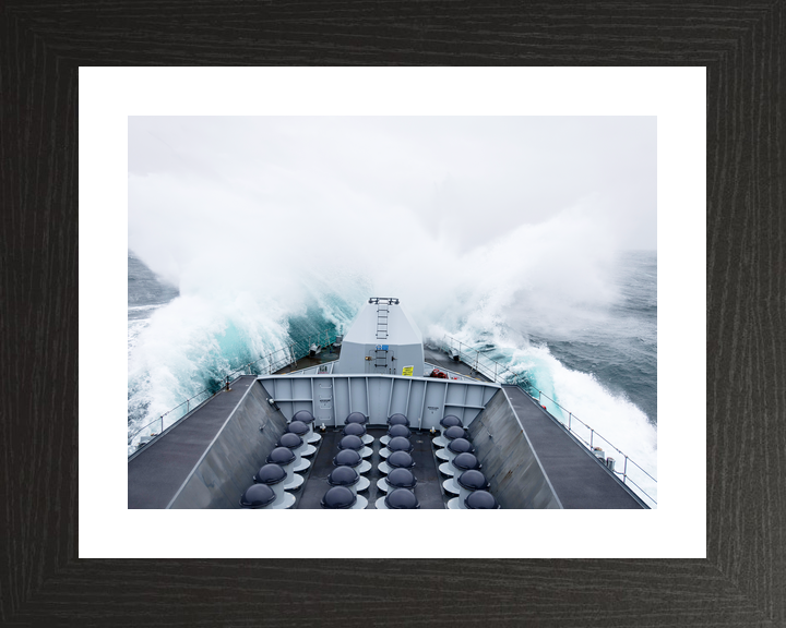 HMS Portland F79 Type 23 Frigate March 2024 In Rough Seas
