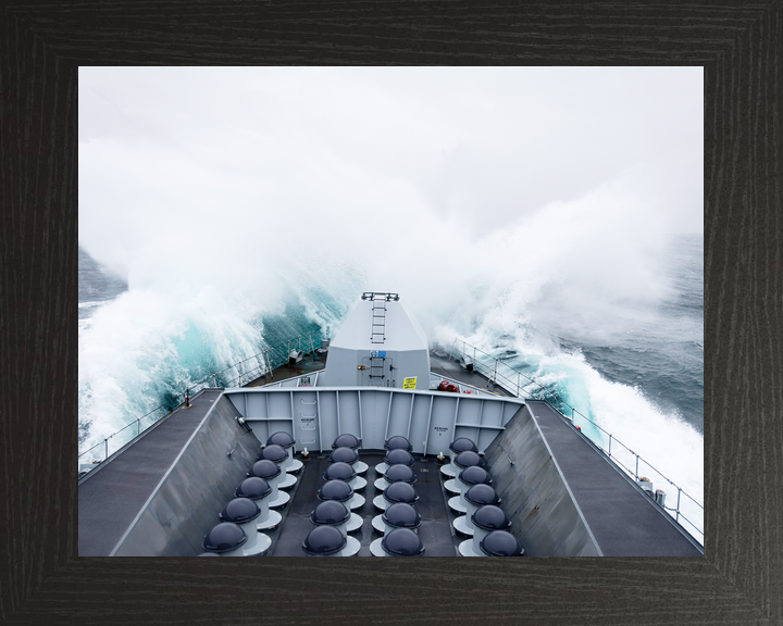 HMS Portland F79 Type 23 Frigate March 2024 In Rough Seas