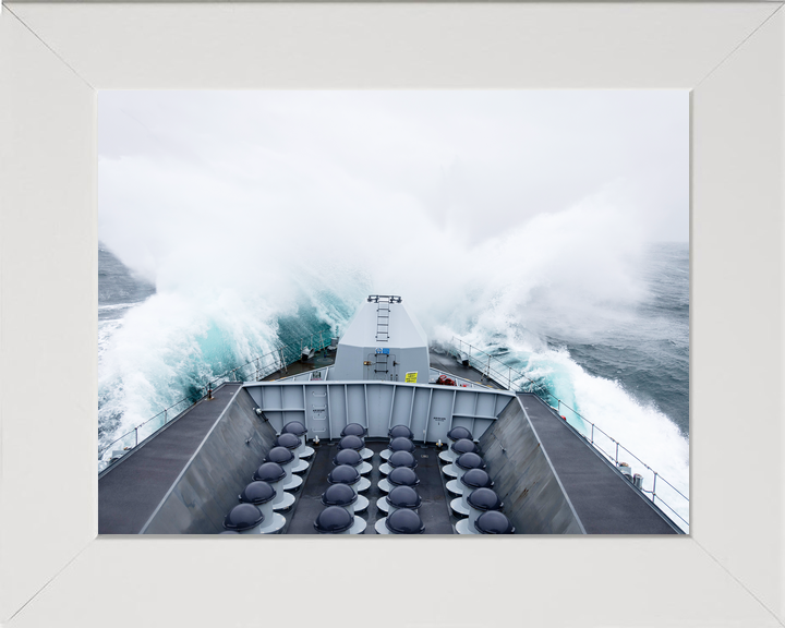 HMS Portland F79 Type 23 Frigate March 2024 In Rough Seas