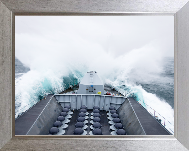 HMS Portland F79 Type 23 Frigate March 2024 In Rough Seas