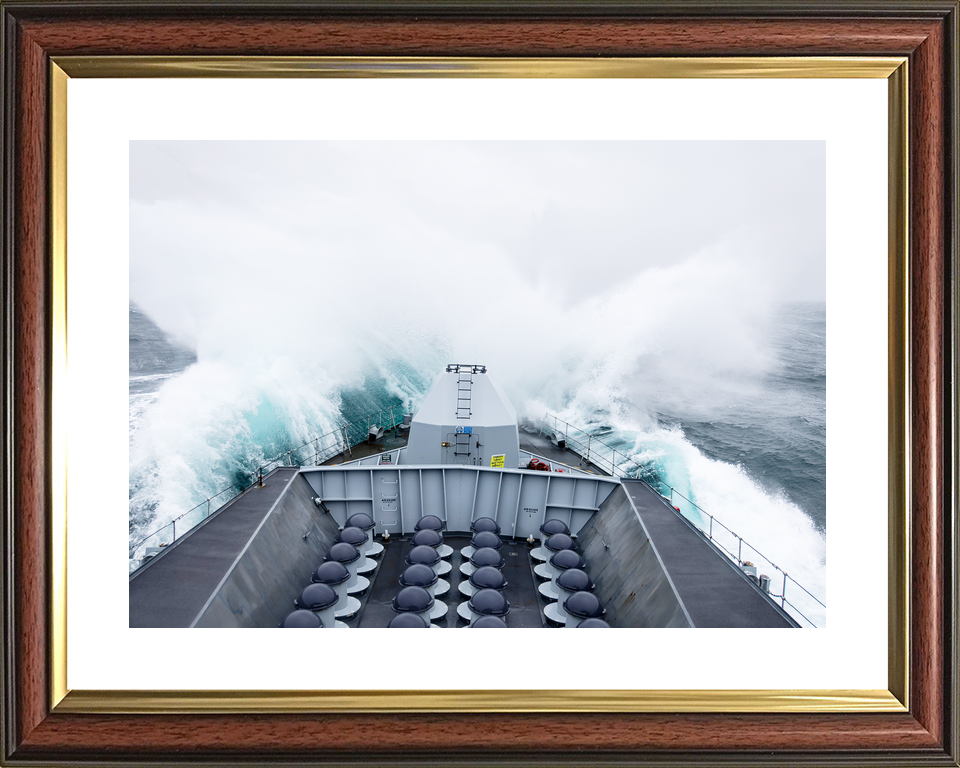 HMS Portland F79 Type 23 Frigate March 2024 In Rough Seas