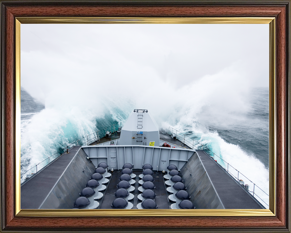 HMS Portland F79 Type 23 Frigate March 2024 In Rough Seas