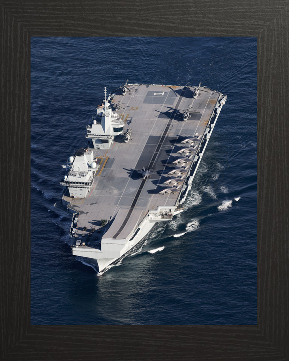 HMS Prince of Wales R09 Queen Elizabeth Class Aircraft Carrier February 2024 From Above Photo Print - Posters, Prints, & Visual Artwork - by Hampshire Prints (image 3 of 9)