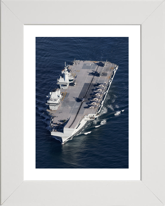 HMS Prince of Wales R09 Queen Elizabeth Class Aircraft Carrier February 2024 From Above Photo Print - Posters, Prints, & Visual Artwork - by Hampshire Prints (image 4 of 9)