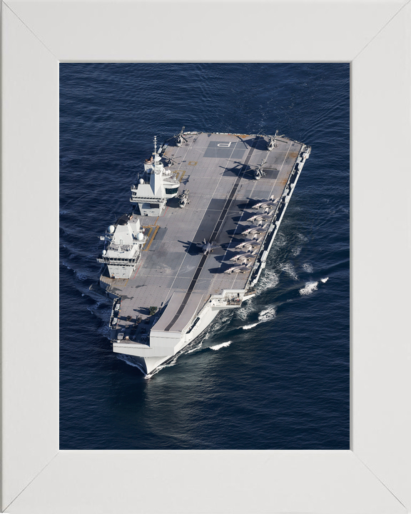 HMS Prince of Wales R09 Queen Elizabeth Class Aircraft Carrier February 2024 From Above Photo Print - Posters, Prints, & Visual Artwork - by Hampshire Prints (image 5 of 9)