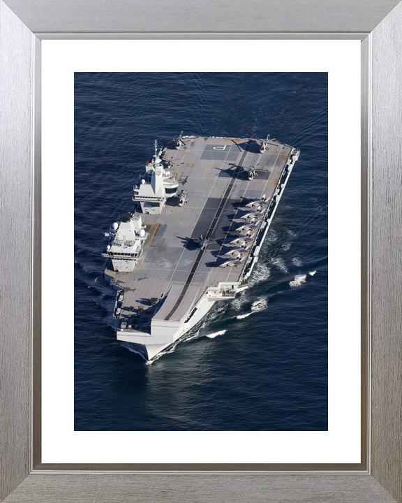 HMS Prince of Wales R09 Queen Elizabeth Class Aircraft Carrier February 2024 From Above Photo Print - Posters, Prints, & Visual Artwork - by Hampshire Prints (image 6 of 9)