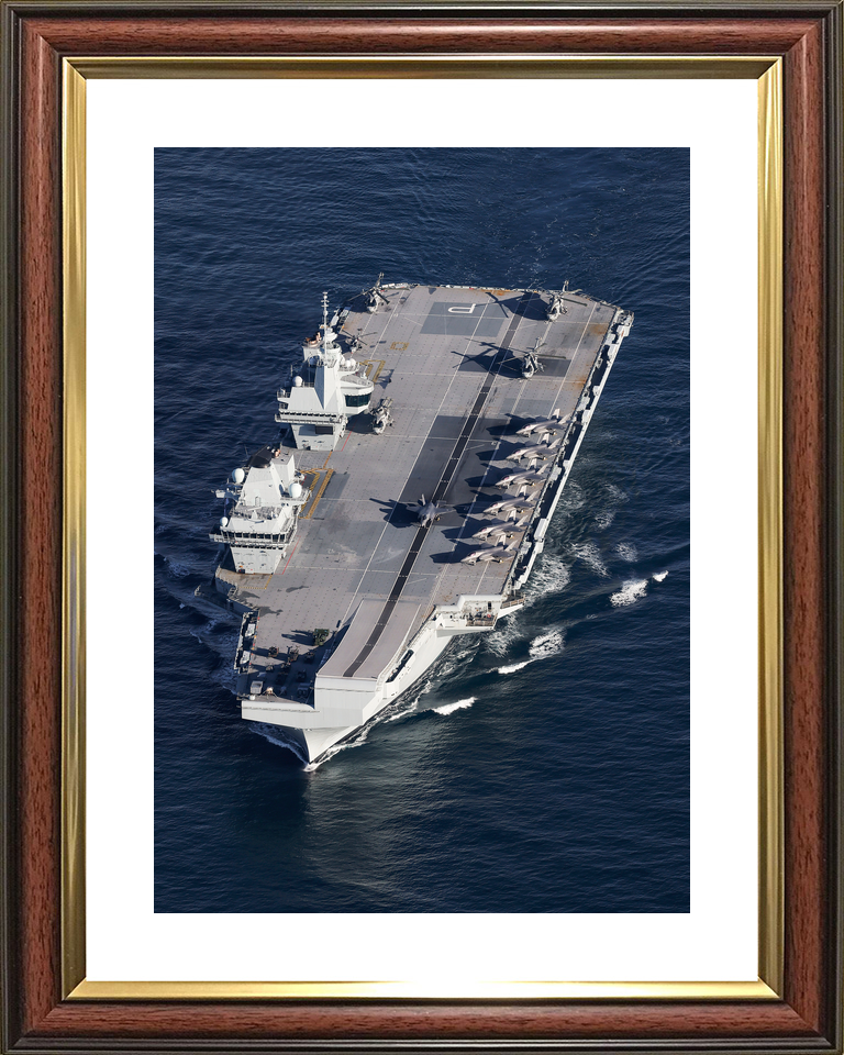 HMS Prince of Wales R09 Queen Elizabeth Class Aircraft Carrier February 2024 From Above Photo Print - Posters, Prints, & Visual Artwork - by Hampshire Prints (image 8 of 9)