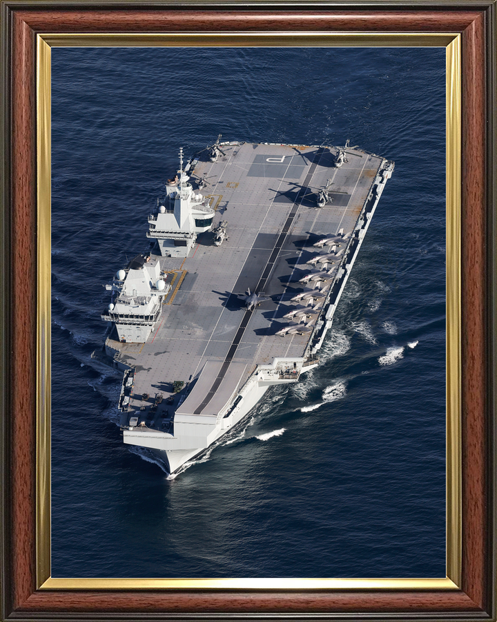 HMS Prince of Wales R09 Queen Elizabeth Class Aircraft Carrier February 2024 From Above Photo Print - Posters, Prints, & Visual Artwork - by Hampshire Prints (image 9 of 9)