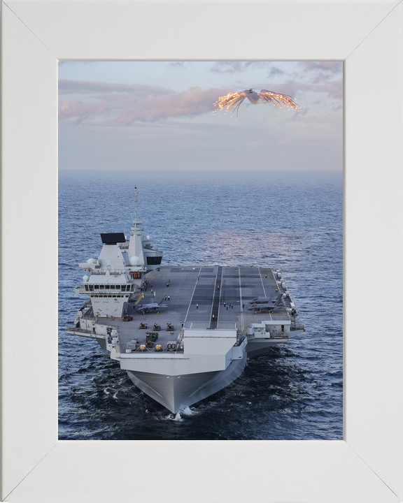HMS Prince of Wales R09 Queen Elizabeth Class Aircraft Carrier February 2024 High Bow View Photo Print - Posters, Prints, & Visual Artwork - by Hampshire Prints (image 5 of 9)