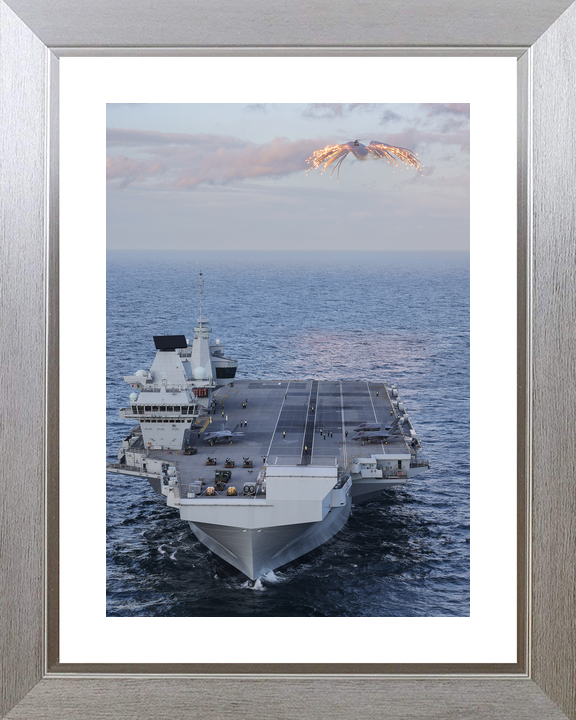 HMS Prince of Wales R09 Queen Elizabeth Class Aircraft Carrier February 2024 High Bow View Photo Print - Posters, Prints, & Visual Artwork - by Hampshire Prints (image 6 of 9)