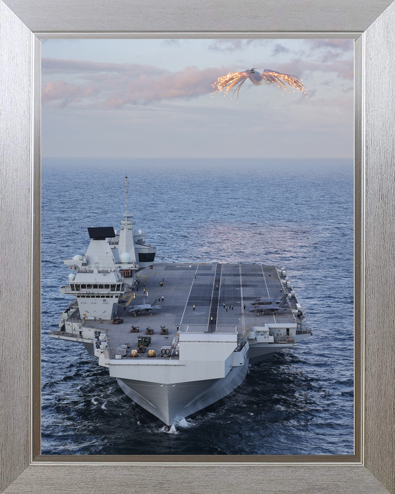 HMS Prince of Wales R09 Queen Elizabeth Class Aircraft Carrier February 2024 High Bow View Photo Print - Posters, Prints, & Visual Artwork - by Hampshire Prints (image 7 of 9)