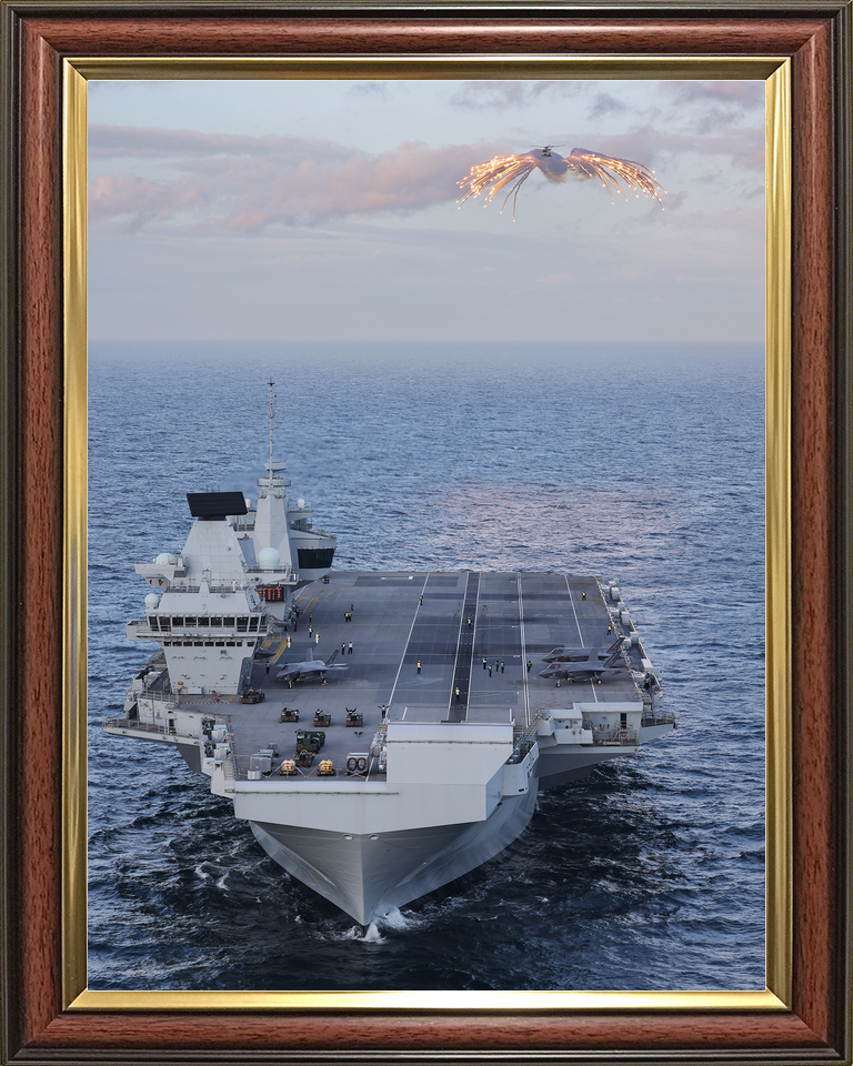 HMS Prince of Wales R09 Queen Elizabeth Class Aircraft Carrier February 2024 High Bow View Photo Print - Posters, Prints, & Visual Artwork - by Hampshire Prints (image 9 of 9)