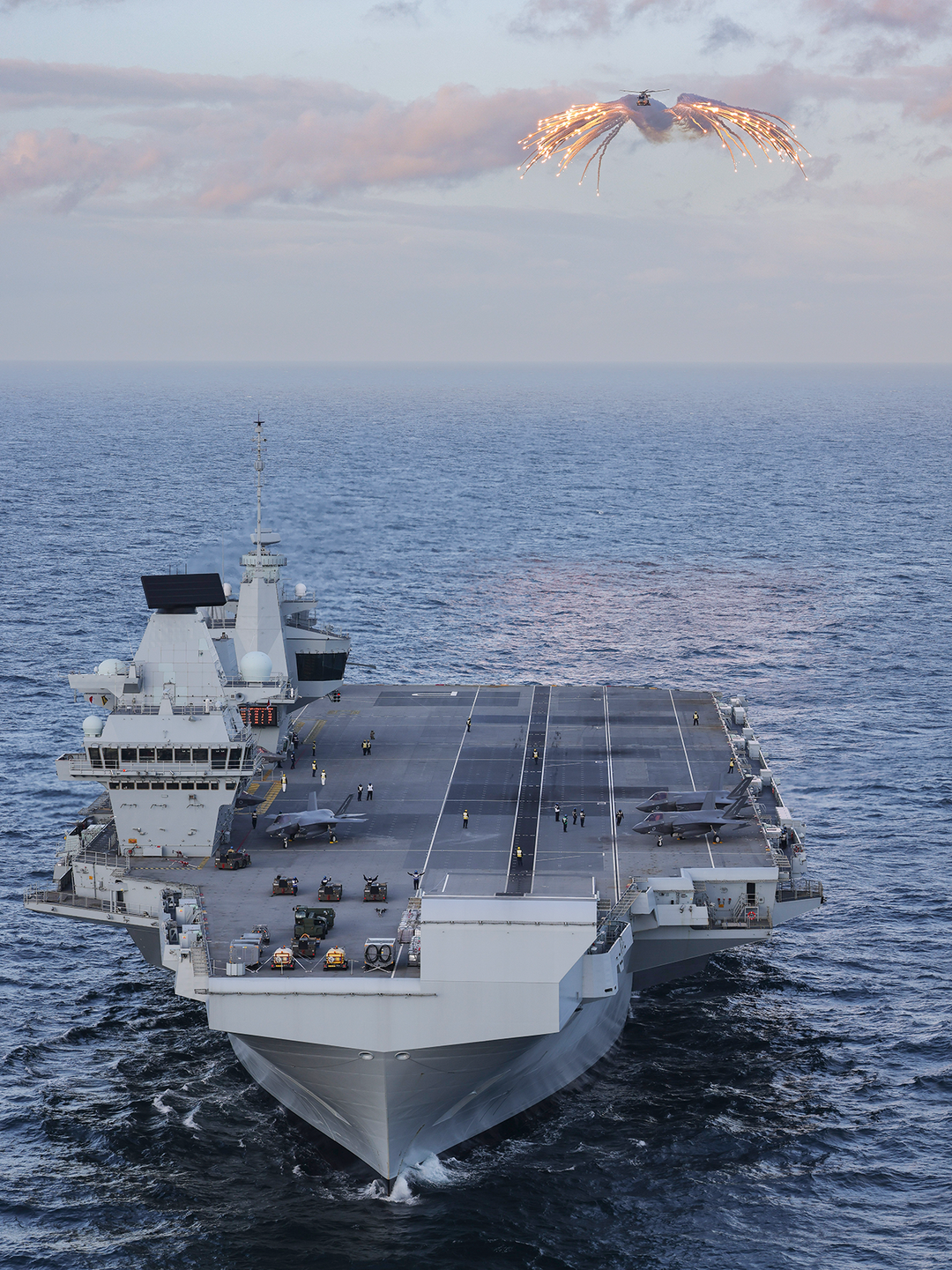 HMS Prince of Wales R09 Queen Elizabeth Class Aircraft Carrier February 2024 High Bow View Photo Print - Posters, Prints, & Visual Artwork - by Hampshire Prints (image 1 of 9)