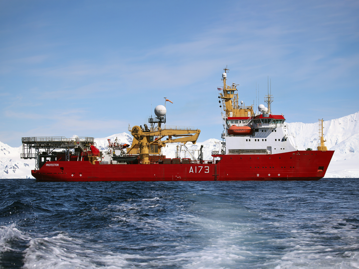 HMS Protector A173 Ice Patrol Vessel January 2024 Starboard Beam Photo Print - Posters, Prints, & Visual Artwork - by Hampshire Prints (image 1 of 9)