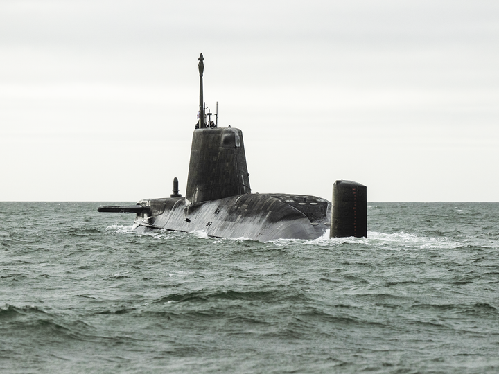 HMS Anson S123 Astute Class Submarine 2023 Port Quarter