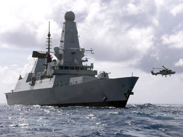 HMS Dauntless (D33) Photo Print - At Sea With Lynx - Royal Navy Type 45 Destroyer Hampshire Prints 6 x 4 No Frame No