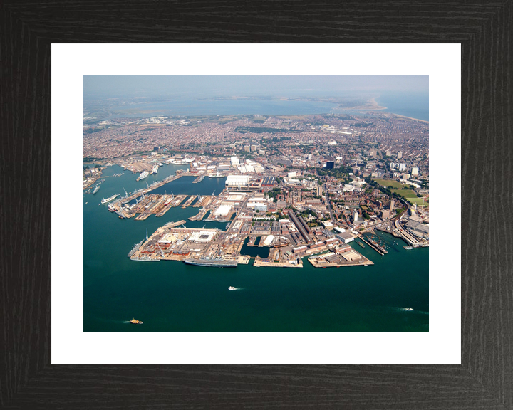 HMNB Portsmouth Dockyard Wide Aerial View 2005 Photo Print - Posters, Prints, & Visual Artwork - by Hampshire Prints (image 2 of 9)