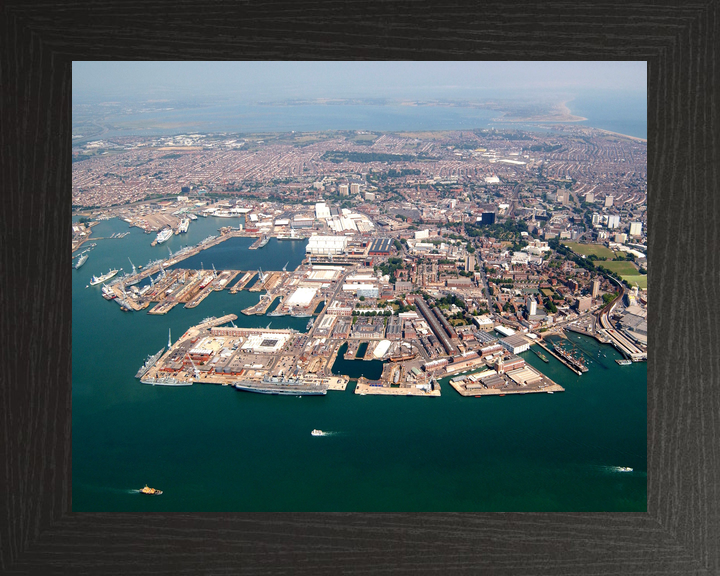 HMNB Portsmouth Dockyard Wide Aerial View 2005 Photo Print - Posters, Prints, & Visual Artwork - by Hampshire Prints (image 3 of 9)